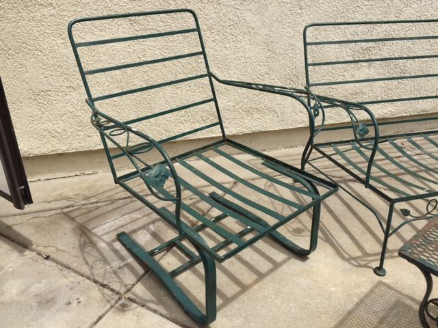 Outdoor Green Metal Patio Furniture [Photo 4]