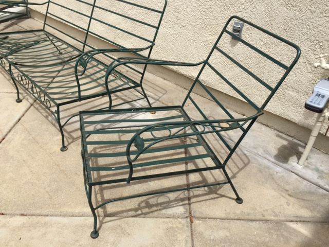 Outdoor Green Metal Patio Furniture [Photo 6]