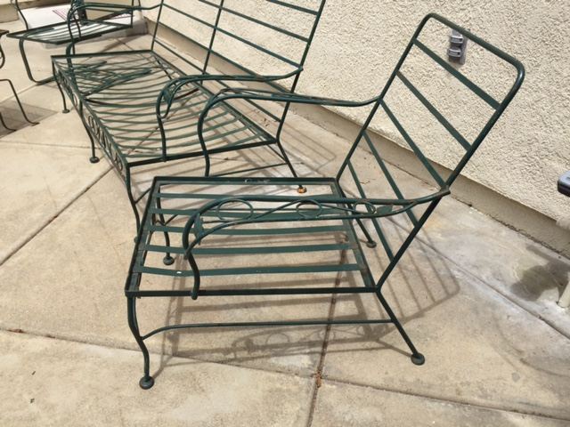 Outdoor Green Metal Patio Furniture [Photo 8]