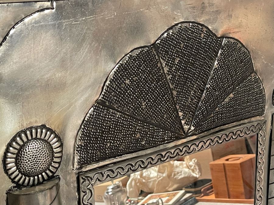 Mexican Tin Wall Mirror 26 X 34 [Photo 3]