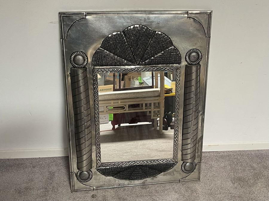Mexican Tin Wall Mirror 26 X 34 [Photo 2]