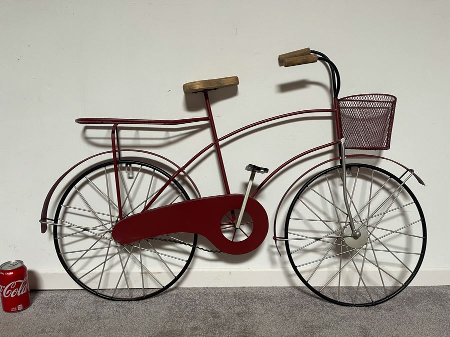 Metal Bicycle Sculpture 3-D Wall Decor 41W X 27.5H [Photo 2]