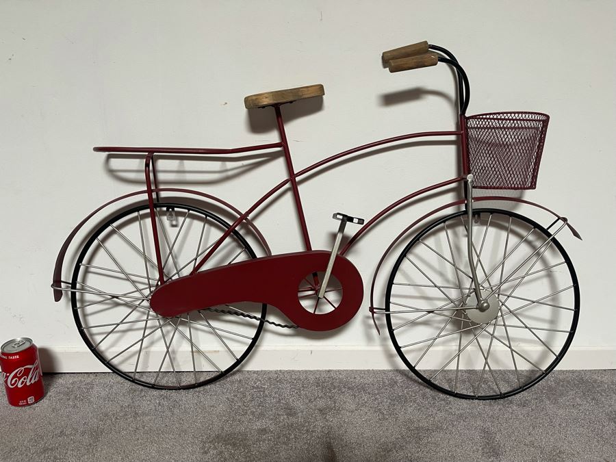 Metal Bicycle Sculpture 3-D Wall Decor 41W X 27.5H [Photo 3]