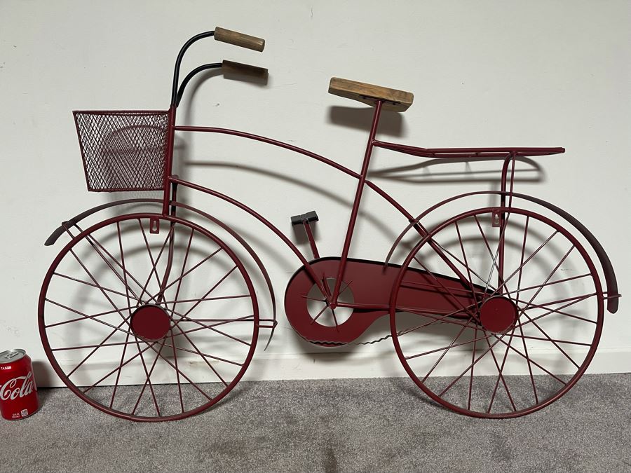 Metal Bicycle Sculpture 3-D Wall Decor 41W X 27.5H [Photo 6]