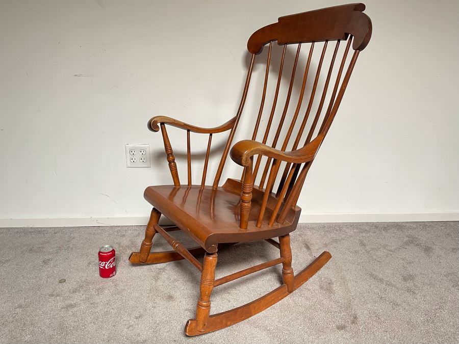 S. Bent & Bros. Gardner, Massachusetts Wooden Rocking Chair 26W X 29D X 41H [Photo 1]