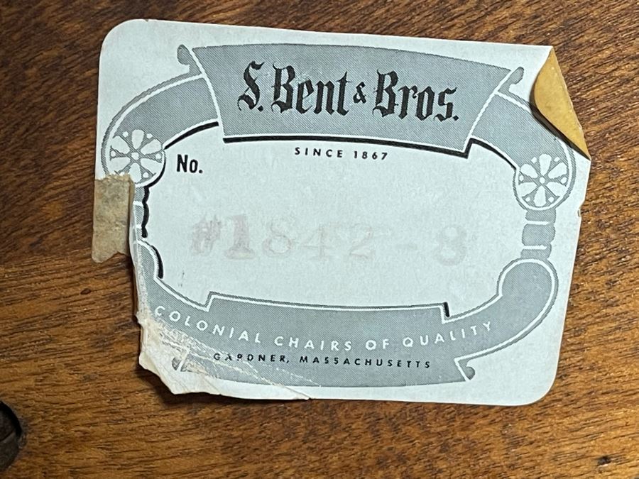 S. Bent & Bros. Gardner, Massachusetts Wooden Rocking Chair 26W X 29D X 41H [Photo 6]