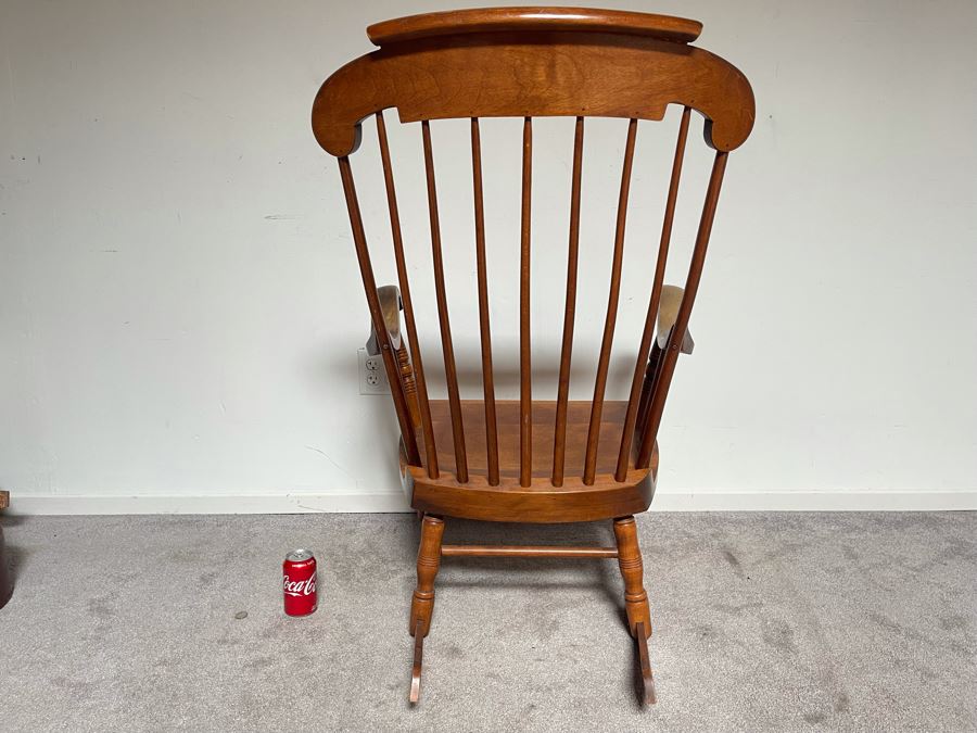 S Bent Bros Gardner Massachusetts Wooden Rocking Chair W X D X H