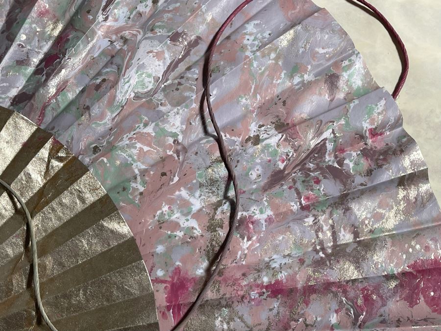 Original Katrina Kees Large 3-D Sculptured Paper Fan Artwork In Frame Signed 50 X 38 [Photo 9]