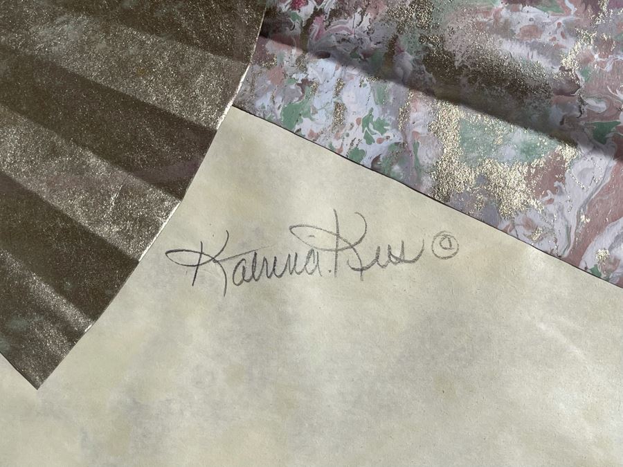 Original Katrina Kees Large 3-D Sculptured Paper Fan Artwork In Frame Signed 50 X 38 [Photo 7]