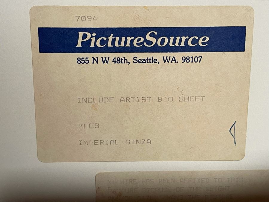 Original Katrina Kees Large 3-D Sculptured Paper Fan Artwork In Frame Signed 50 X 38 [Photo 15]