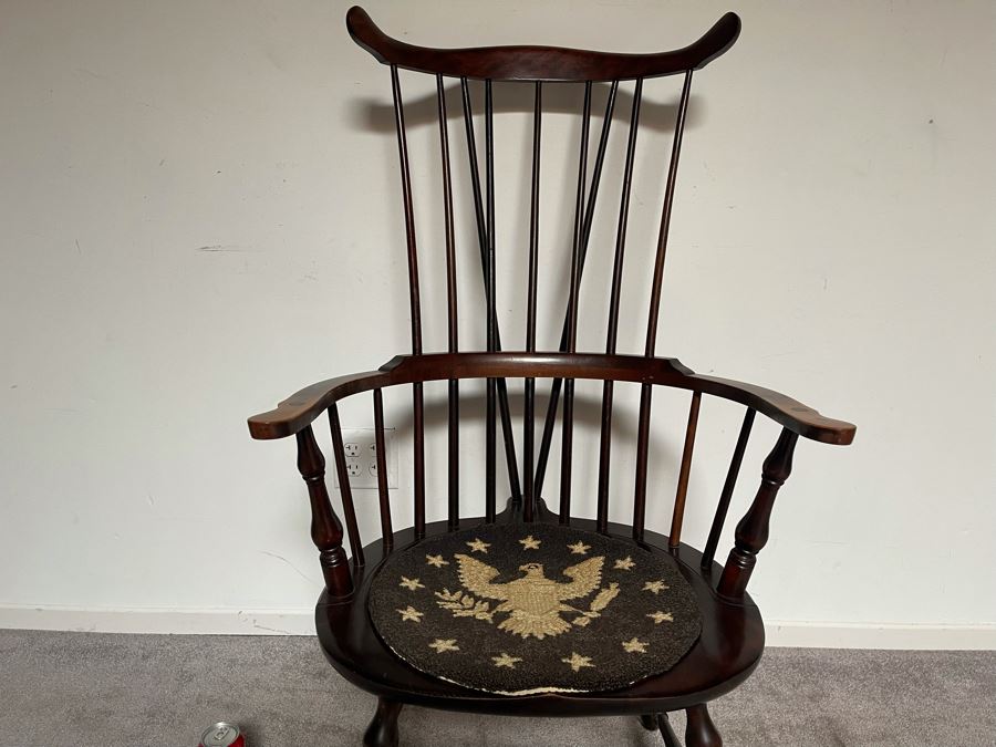 Vintage Red Mahogany Windsor Comb Back Arm Chair 24W X 21D X 44H [Photo 4]