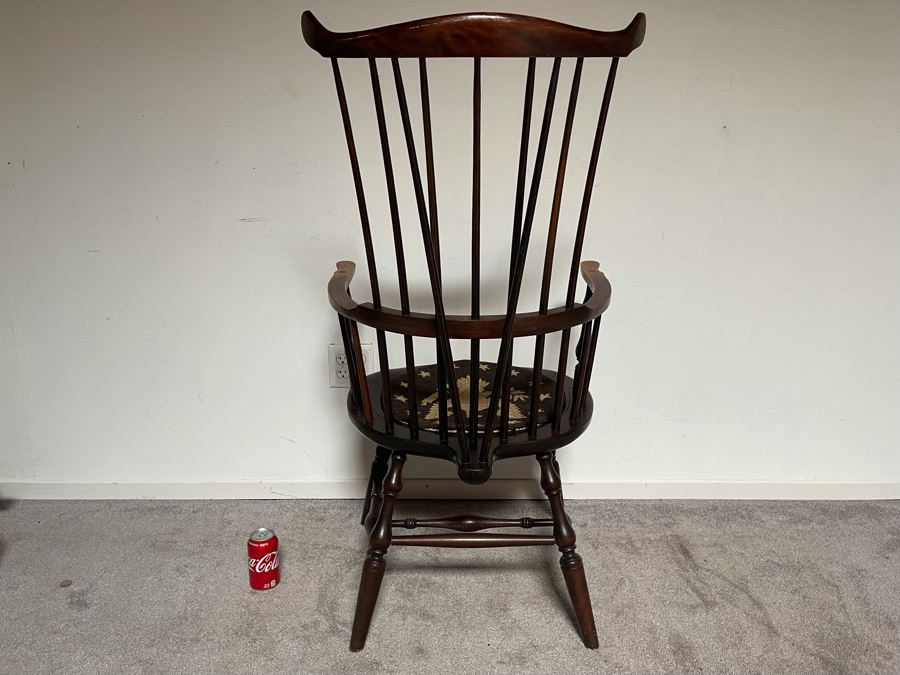Vintage Red Mahogany Windsor Comb Back Arm Chair 24W X 21D X 44H [Photo 7]