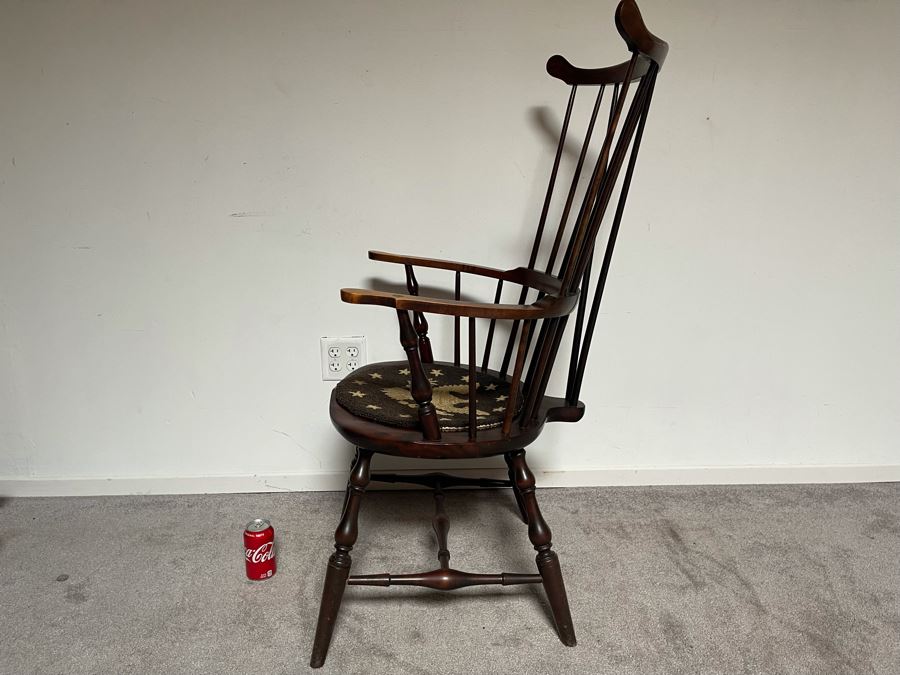 Vintage Red Mahogany Windsor Comb Back Arm Chair 24W X 21D X 44H [Photo 9]