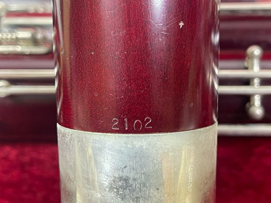 Lesher Bassoon Elkhart Indiana Marked 2102 With Case Marked NDSU Band And Bassoon Lesson Musical Books [Photo 6]