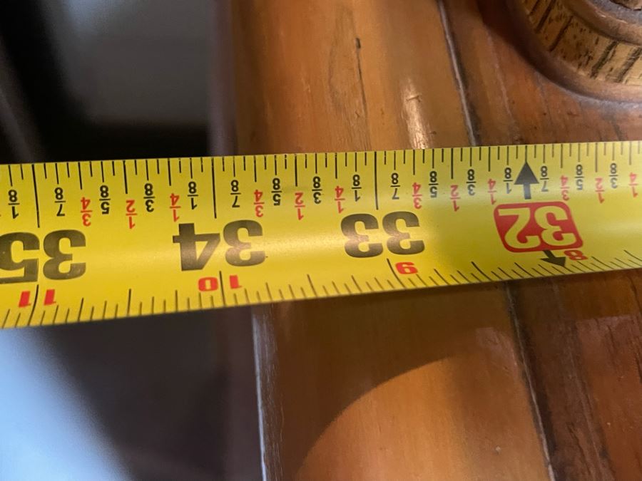 Vintage Art Deco Bureau Chest Of Drawers Dresser With Small Mirror 34W X 19D X 61H [Photo 12]