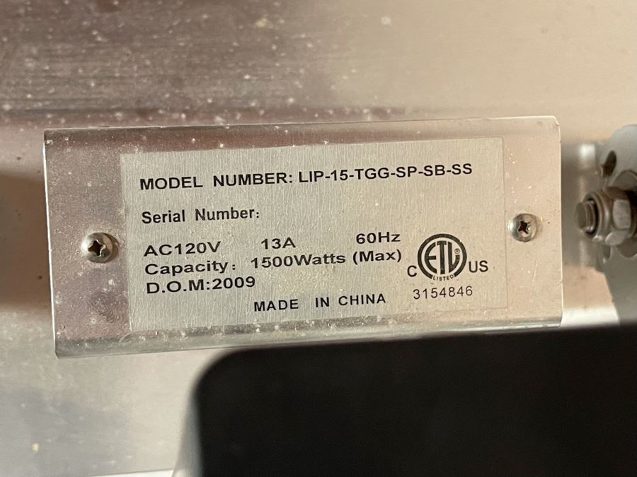 Mojave Sun IR Electric Outdoor Portable Heater Model LIP-15-TGG-SP-SB-SS [Photo 5]