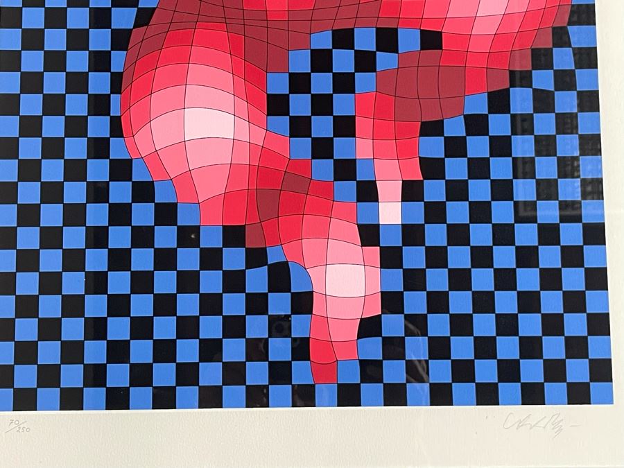 Victor Vasarely Juggler Limited Edition Serigraph 70 Of 250 Hand Signed 28 X 18 Estimate $1,200-$1,500 [Photo 8]