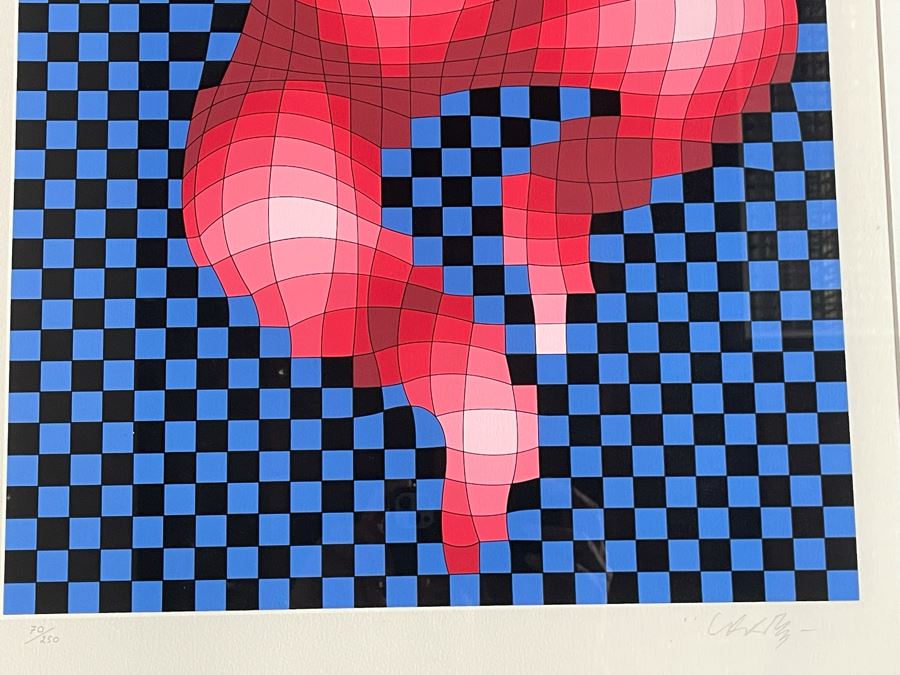 Victor Vasarely Juggler Limited Edition Serigraph 70 Of 250 Hand Signed 28 X 18 Estimate $1,200-$1,500 [Photo 9]