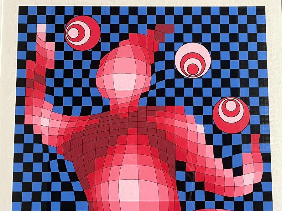 Victor Vasarely Juggler Limited Edition Serigraph 70 Of 250 Hand Signed 28 X 18 Estimate $1,200-$1,500 [Photo 12]