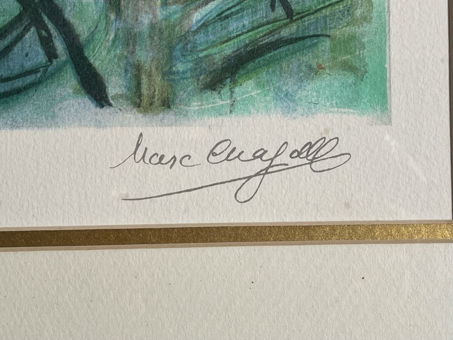 Marc Chagall Limited Edition Lithograph Titled 'Le Peintre En Rouge' Facsimile Signature Museum Dedicated Edition 94 Of 150 With COA 22 X 30 [Photo 10]