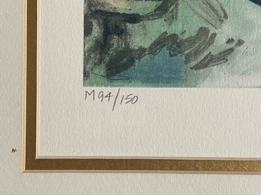 Marc Chagall Limited Edition Lithograph Titled 'Le Peintre En Rouge' Facsimile Signature Museum Dedicated Edition 94 Of 150 With COA 22 X 30 [Photo 11]