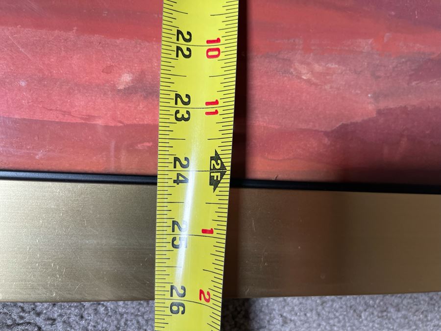 Large Original Julia Zhuying Chu Watercolor Painting Of The Golden Gate Bridge In San Francisco 71 X 24 (Photos Show Background Reflection) [Photo 10]