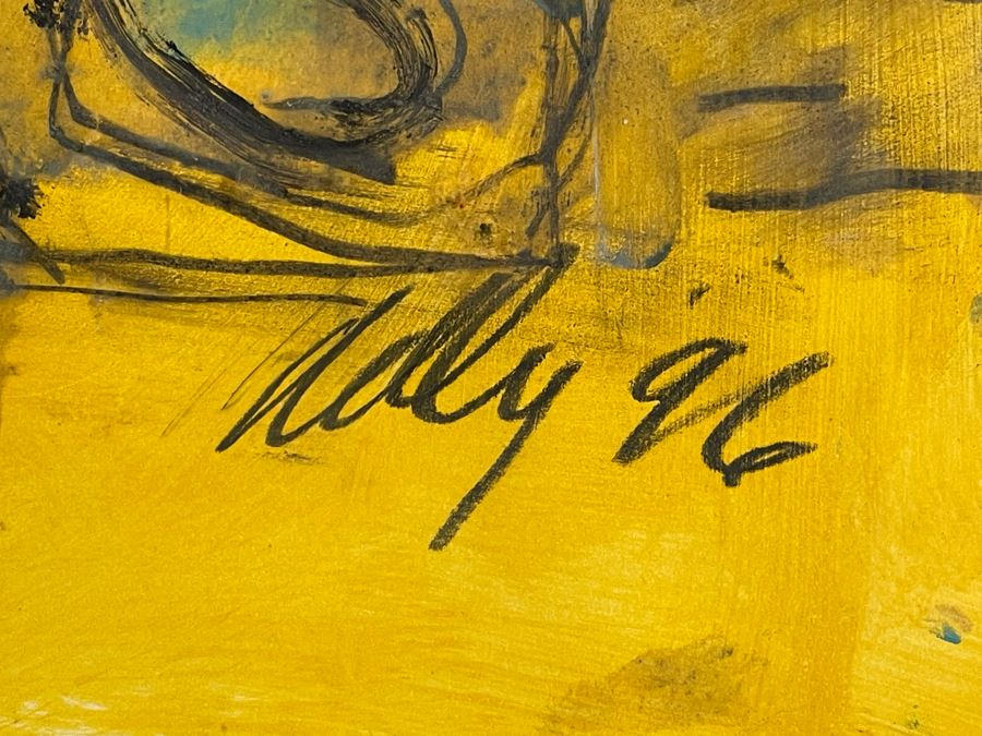 Original Philip Kelly (1950-2010, Ireland / Mexico City) Painting 1996 Signed Framed - 22 X 28 [Photo 8]