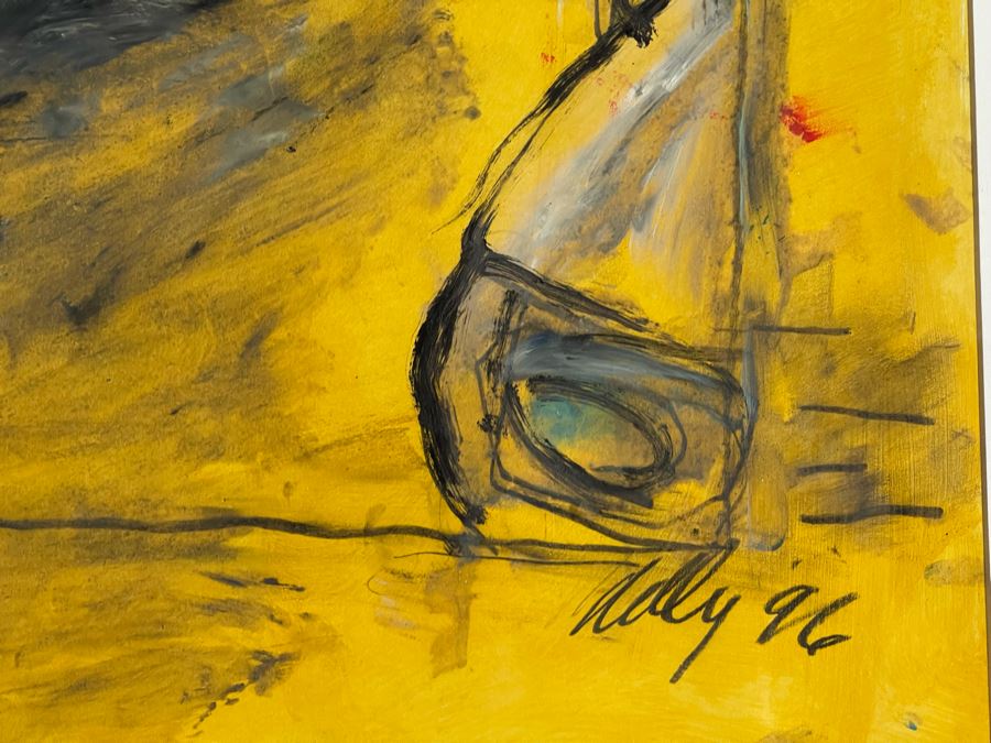 Original Philip Kelly (1950-2010, Ireland / Mexico City) Painting 1996 Signed Framed - 22 X 28 [Photo 9]