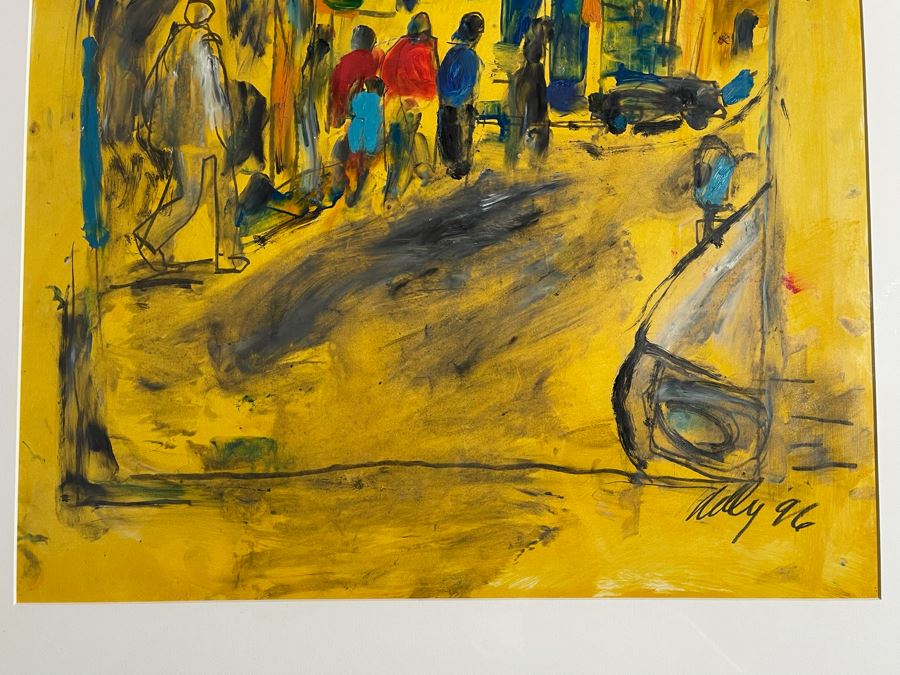 Original Philip Kelly (1950-2010, Ireland / Mexico City) Painting 1996 Signed Framed - 22 X 28 [Photo 7]