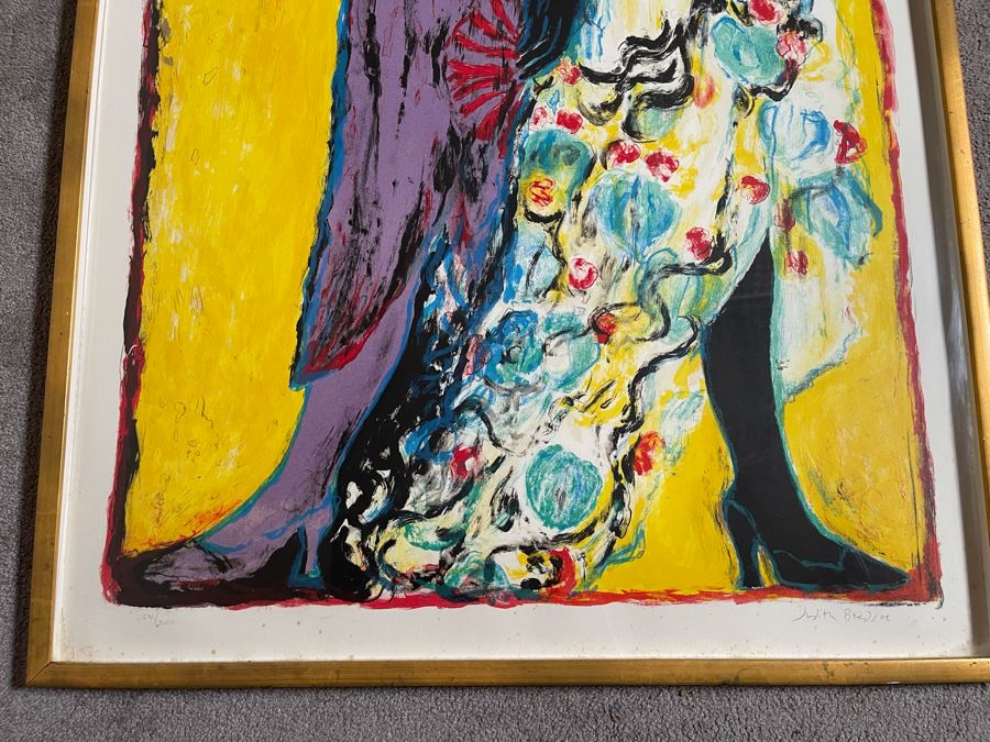 Judith Bledsoe Limited Edition Lithograph Titled 'Lilly & Coco' Hand Signed With Documentation 271 Of 300 51 X 30 [Photo 4]