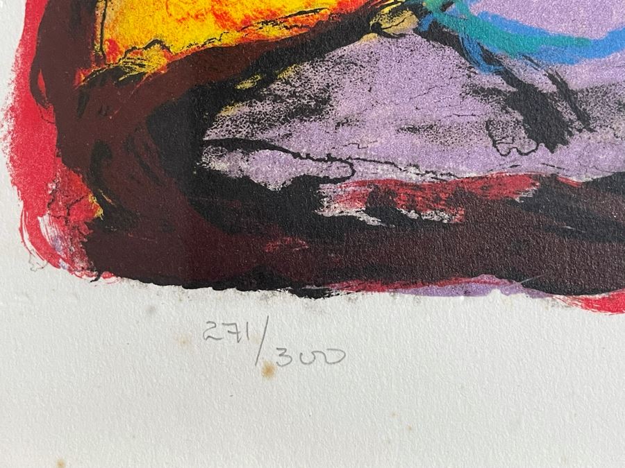 Judith Bledsoe Limited Edition Lithograph Titled 'Lilly & Coco' Hand Signed With Documentation 271 Of 300 51 X 30 [Photo 9]