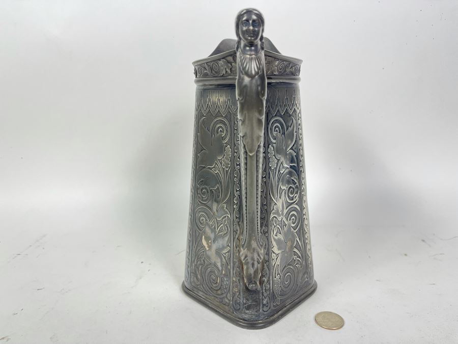 Vintage James W. Tufts Boston Silverplate Pitcher 10H [Photo 6]