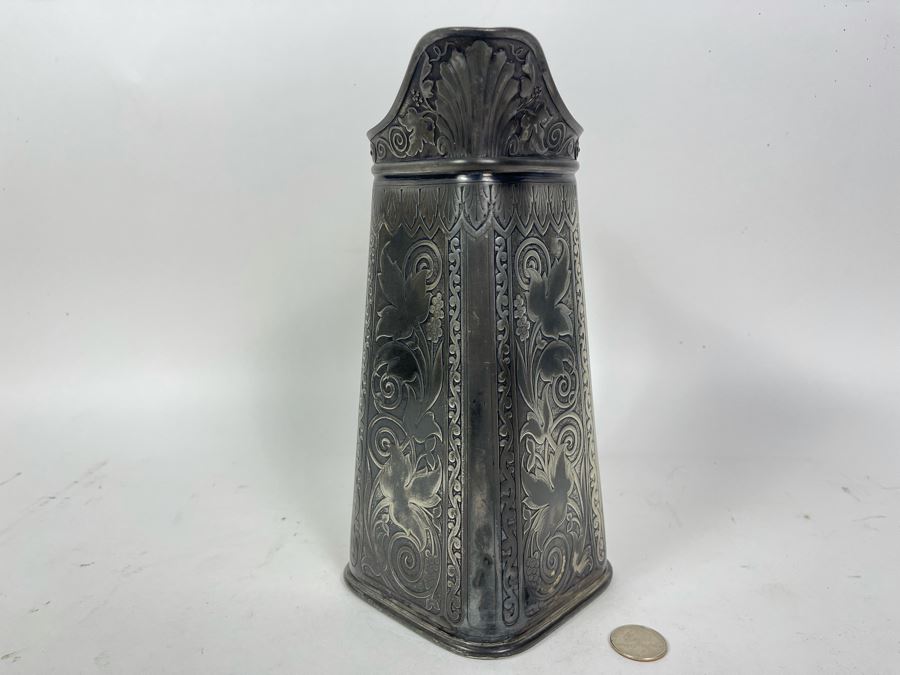 Vintage James W. Tufts Boston Silverplate Pitcher 10H [Photo 8]