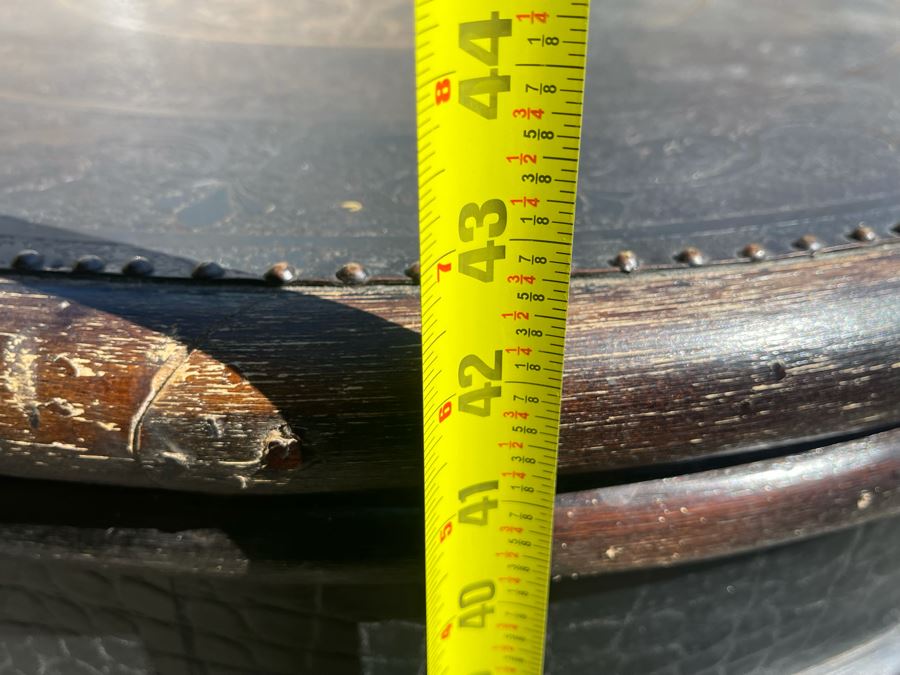 Maitland-Smith Round Bar Table With Metal Top 30.5R X 42H [Photo 11]