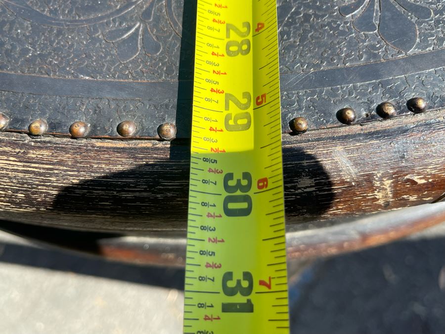 Maitland-Smith Round Bar Table With Metal Top 30.5R X 42H [Photo 10]