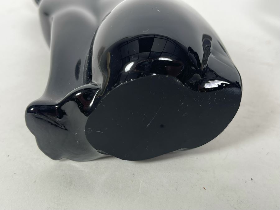 Pair Of Vintage Black Baccarat Egyptian Cats Figurines 6H And Silverplate Egyptian Revival Sculpture 7.5H [Photo 10]