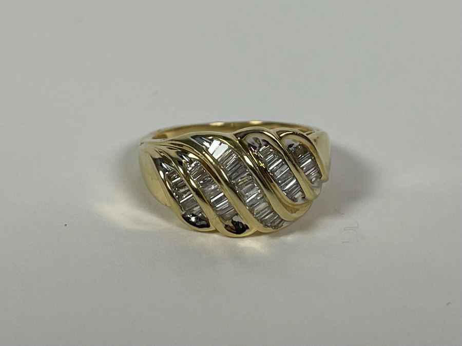 14K Gold Diamond Ring Size 7 5.1g [Photo 8]