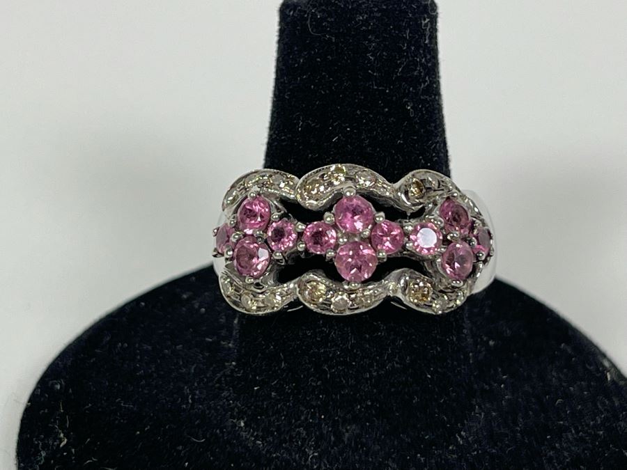 14K Gold Tourmaline Diamond Ring Size 7.5 7.2g Fair Market Value $450 / Retail $1,350 [Photo 6]