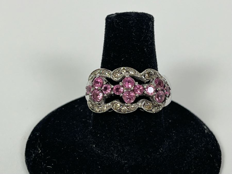 14K Gold Tourmaline Diamond Ring Size 7.5 7.2g Fair Market Value $450 / Retail $1,350 [Photo 5]