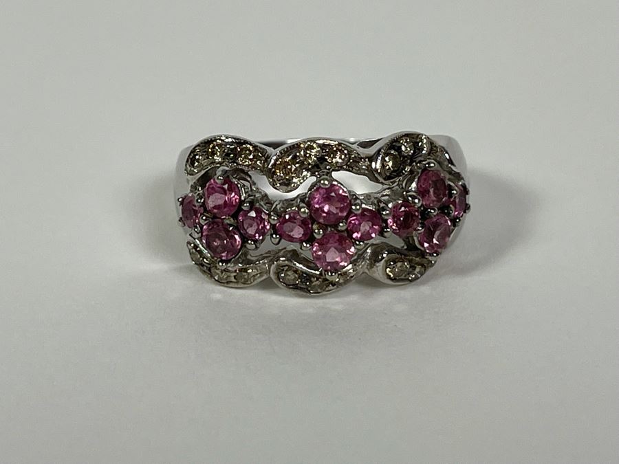 14K Gold Tourmaline Diamond Ring Size 7.5 7.2g Fair Market Value $450 / Retail $1,350 [Photo 10]