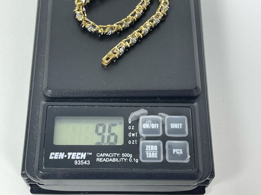 14K Gold Sapphire Diamond Bracelet 7L 9.6g Fair Market Value $600 / Retail $1,800 [Photo 14]