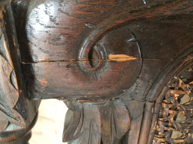 Pair of English Carved Cane Back Chairs [Photo 13]