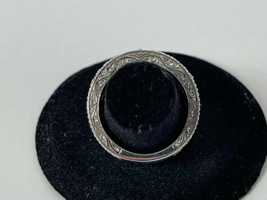 Sterling Silver Diamond Ring Size 7.25 7.8g [Photo 7]