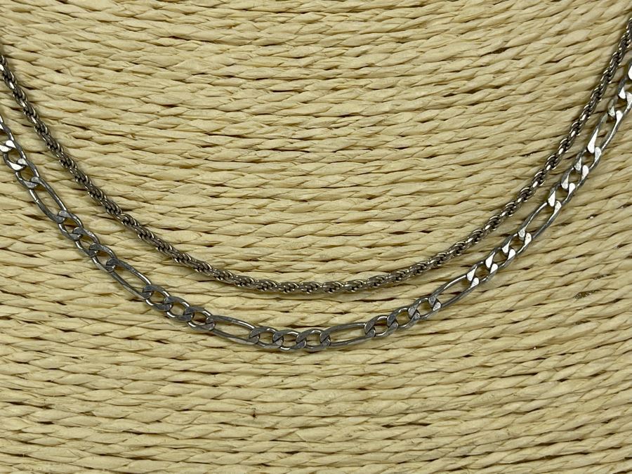 Pair Of 20'L Sterling Silver Chain Necklaces [Photo 4]