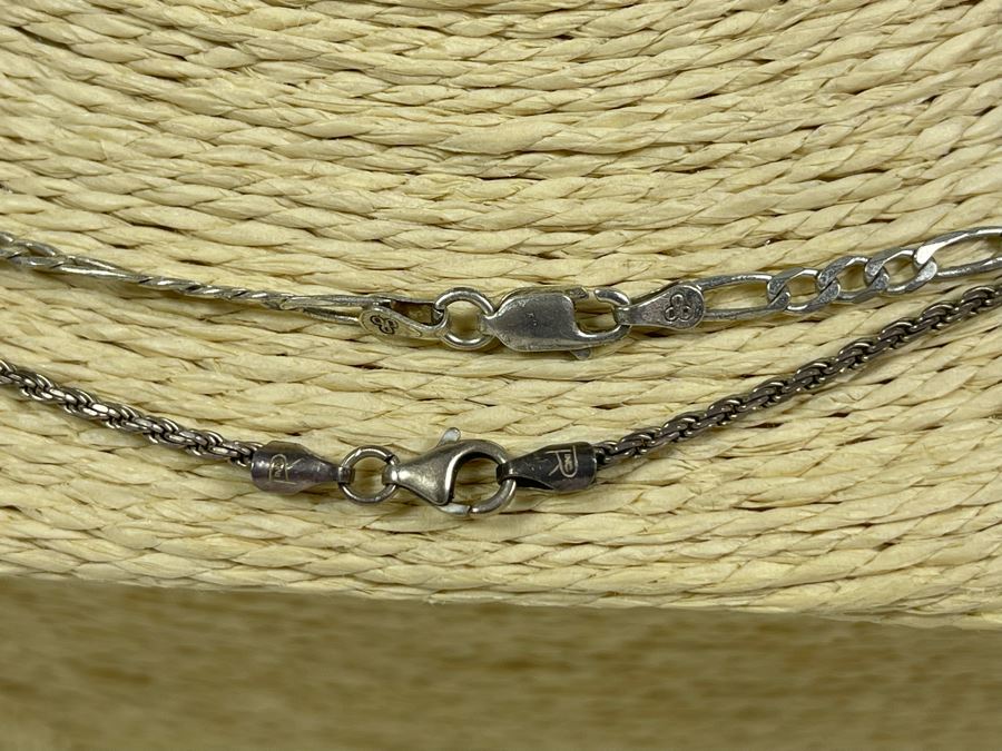 Pair Of 20'L Sterling Silver Chain Necklaces [Photo 5]