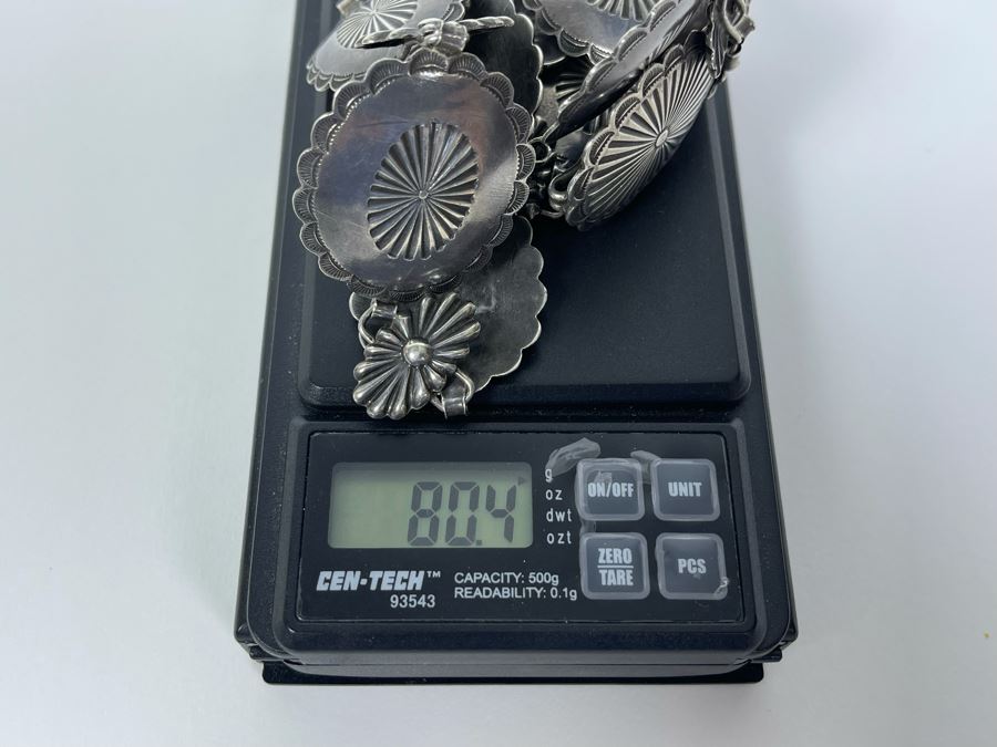 Vintage Sterling Silver Hat Band 80.4g [Photo 7]