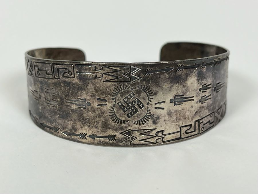 Sterling Silver Native American Bracelet 2.25W 20.6g [Photo 2]