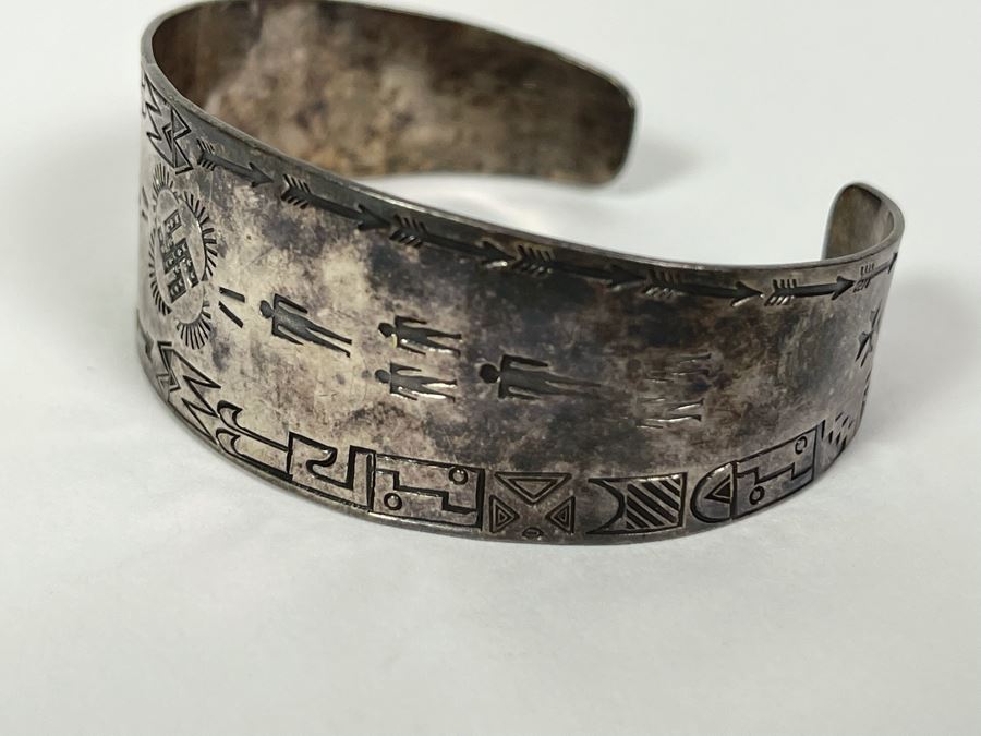 Sterling Silver Native American Bracelet 2.25W 20.6g [Photo 6]