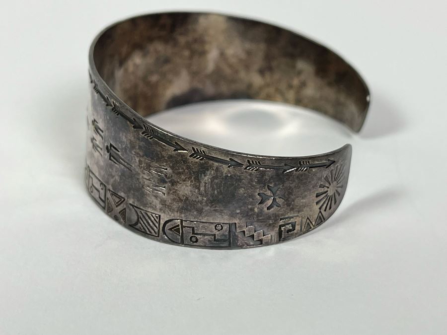 Sterling Silver Native American Bracelet 2.25W 20.6g [Photo 7]