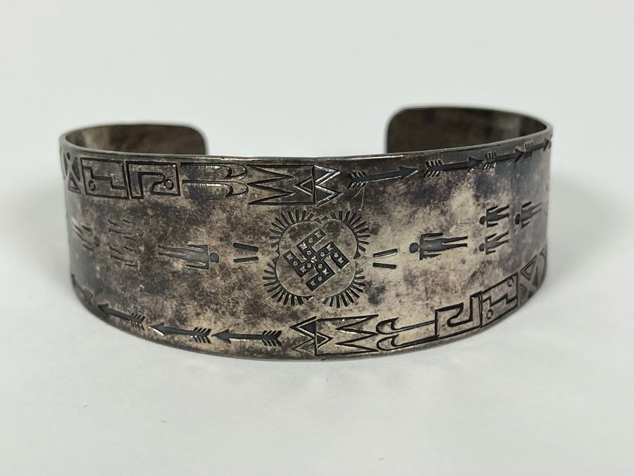 Sterling Silver Native American Bracelet 2.25W 20.6g [Photo 3]